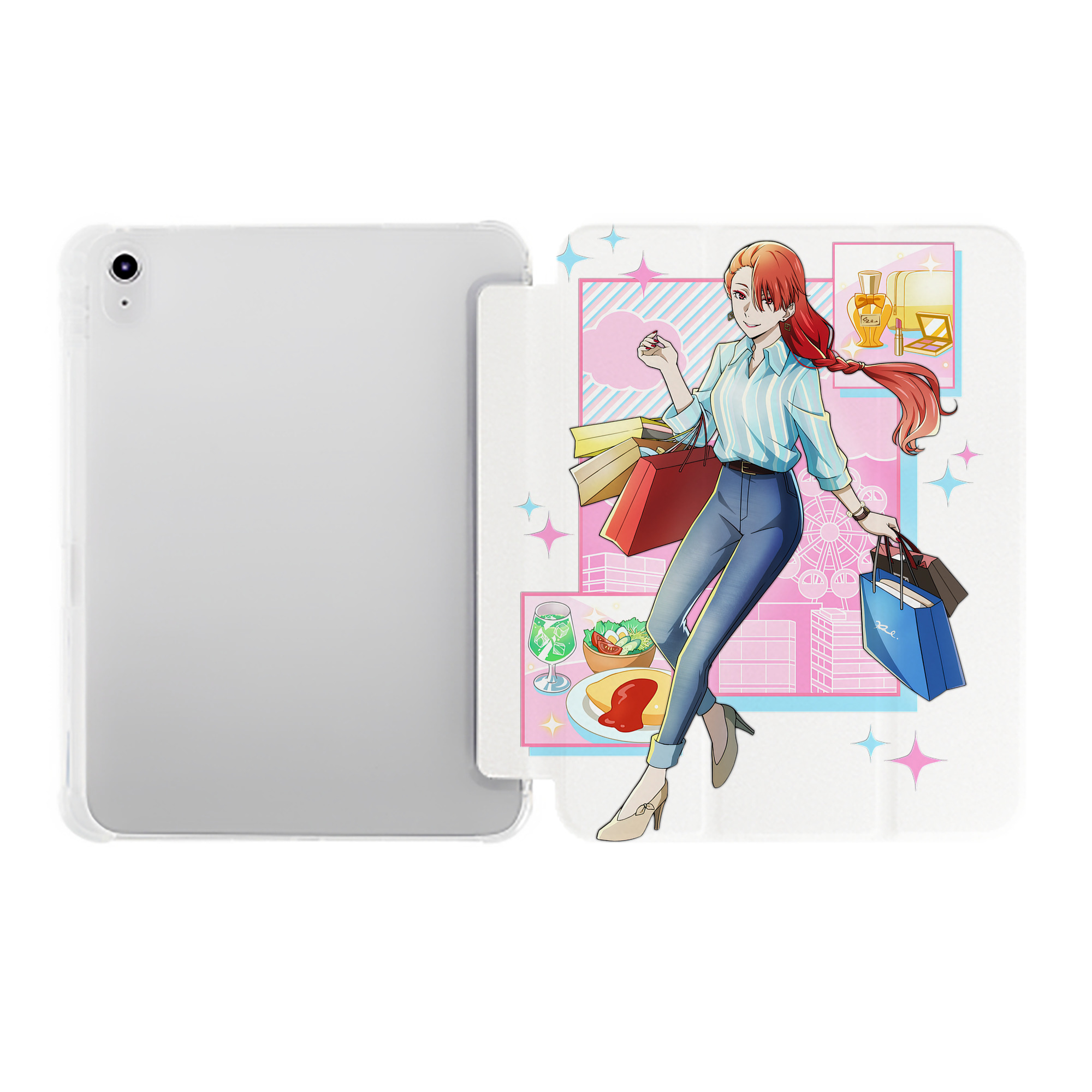 （画像用） 文豪ストレイドッグス Bungo Stray Dogs IPad ケース ペン収納付き 三つ折りスタンド PUレザー×シリコン 対応機種9.5/10.5/10.9インチ